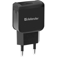 Зарядний пристрій Defender EPA-02 black, 1 USB, 5V / 1A (83838)