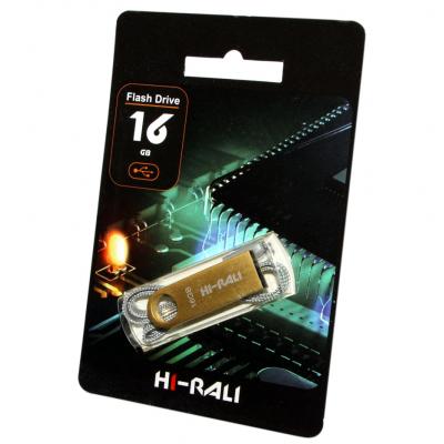 USB флеш накопичувач Hi-Rali 16GB Rocket Series Gold USB 2.0 (HI-16GBSHGD)