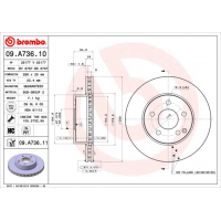 Гальмівний диск Brembo 09.A736.11