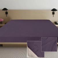 Sheet Yaroslav on elastic satin 09 plum 200x140x20 (38275)