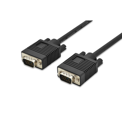 Кабель мультимедійний VGA M to VGA M 1.8m ferrite black Digitus (AK-310103-018-S)