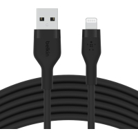 Дата кабель USB 2.0 AM to Lightning 3.0m black Belkin (CAA008BT3MBK)
