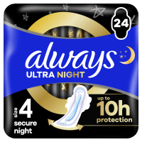 Sanitary pads Always Ultra Secure Night (Size 4) 24 pcs. (8006540093764)