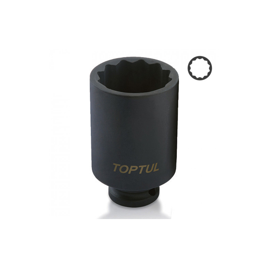 Головка торцева Toptul ударна довга 1/2" 30мм 12-гранна (KABJ1630)