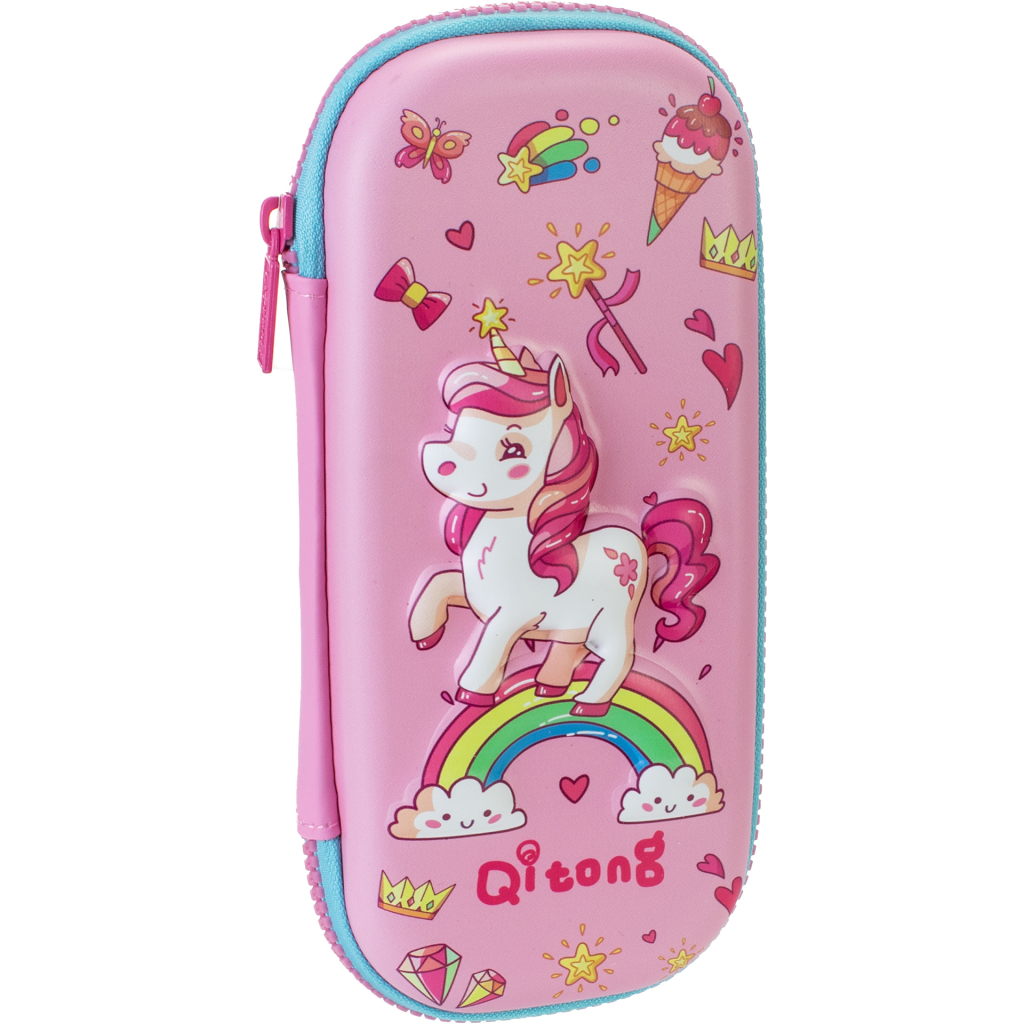 Пенал Cool For School 1 відділення з органайзером рожевий (QT-5770-Pink) Пенал Cool For School 1 відділення з органайзером рожевий (QT-5770-Pink)