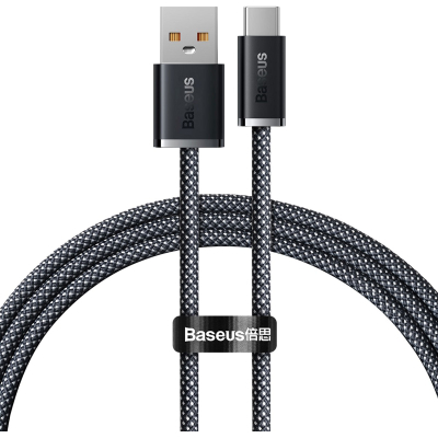 Дата кабель USB 2.0 AM to USB-C 1.0m 5A Gray Baseus (CALD000616)