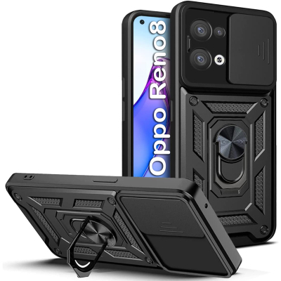 Чохол до мобільного телефона BeCover Military Oppo Reno8 Black (709112)