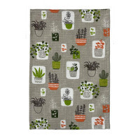 Provence waffle towel Flowers in a pot 34x50 cm (4823093452572)