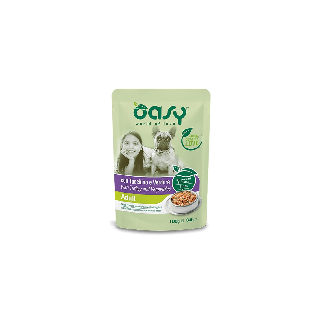 Вологий корм для собак OASY One Protein Formula Adult індичка та овочі 100 г (8054329510605) Вологий корм для собак OASY One Protein Formula Adult індичка та овочі 100 г (8054329510605)