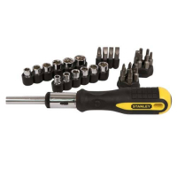 Stanley screwdriver with ratchet and nozzles, 29 pcs. (0-54-925)