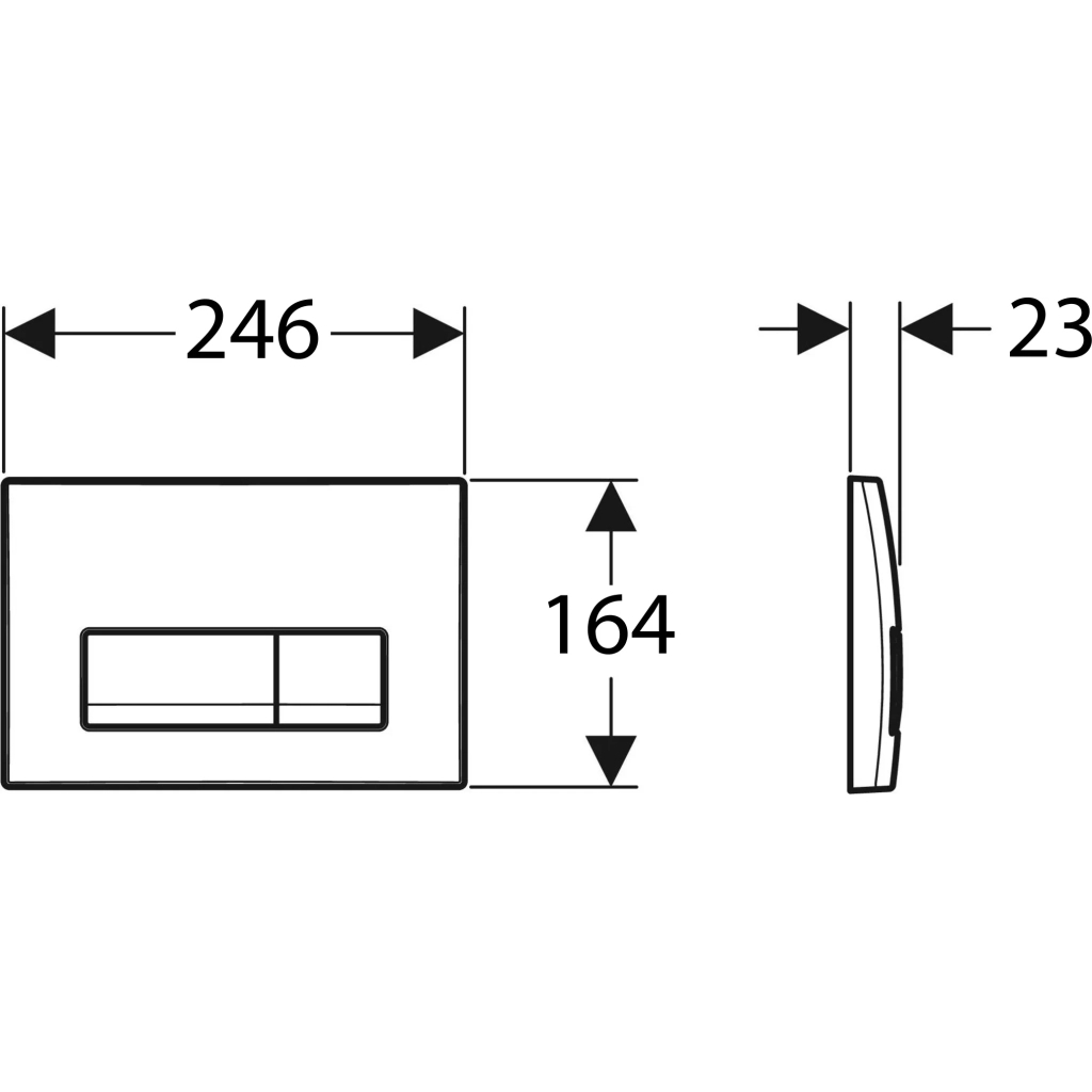 Панель змиву Geberit Delta50 чорний (115.119.DW.1)