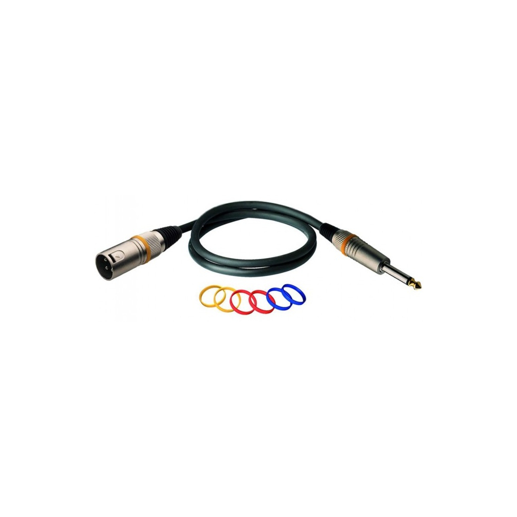 Мікрофонний кабель RockCable Microphone Cable - XLR (m) / TS Jack 1m (RCL 30381 D6 M)