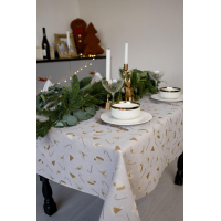 Provence tablecloth Hats on beige 136x136 cm (036549)