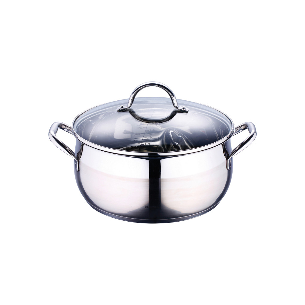 Каструля Bergner Gourmet, з кришкою 8 л (BG-6565) Каструля Bergner Gourmet, з кришкою 8 л (BG-6565)