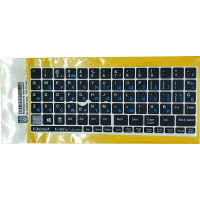 Наклейка на клавіатуру BestKey непрозора чорна, 76, синій (BKU13BLU/013)
