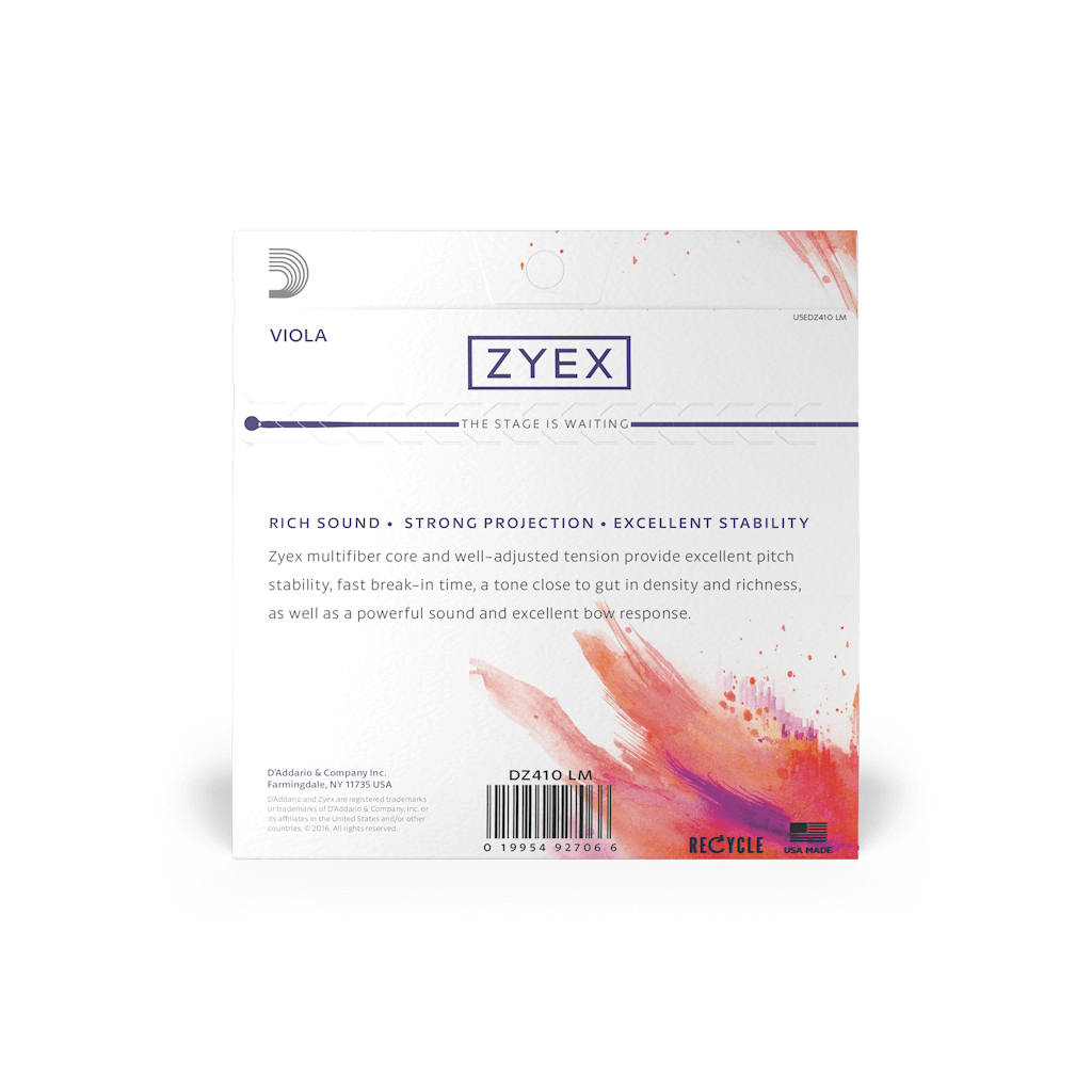 Струни для альта D'Addario ZYEX Viola String Set (Long Scale, Medium Tension) (DZ410 LM)