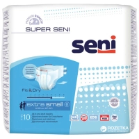 Diapers for adults Seni Super Extra Small 40-60 cm 10 pcs (5900516803704)
