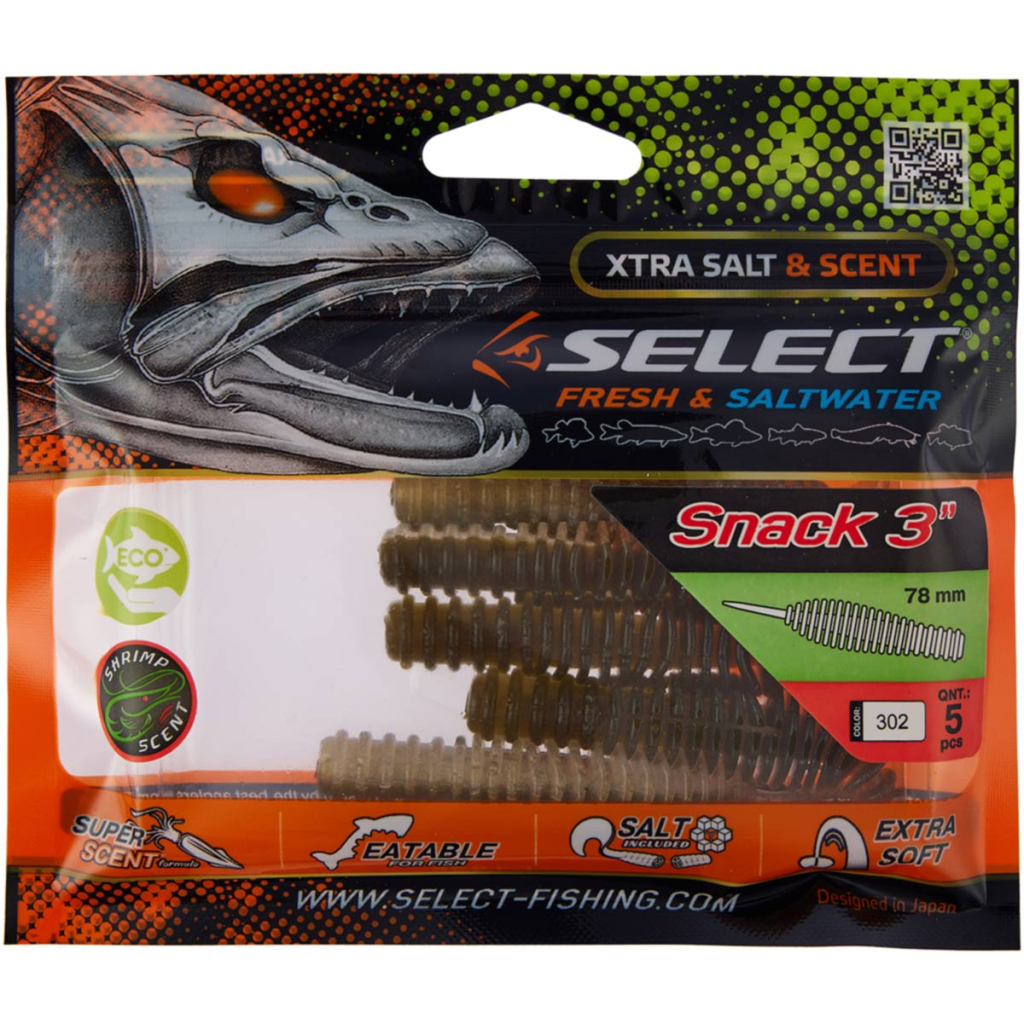 Силікон рибальський Select Snack 3.0" 302 (5 шт/уп) (1870.73.00) Силікон рибальський Select Snack 3.0" 302 (5 шт/уп) (1870.73.00)