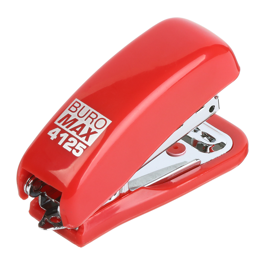 Степлер Buromax пластиковий МІНІ, 10 аркушів, (скоби №10), 61 х 36 х 23 мм, червоний (BM.4125-05) Степлер Buromax пластиковий МІНІ, 10 аркушів, (скоби №10), 61 х 36 х 23 мм, червоний (BM.4125-05)