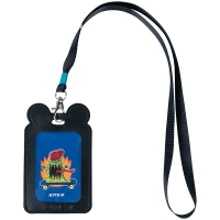 Бейдж Kite вертикальний на шнурку, чорний (K24-296-3)