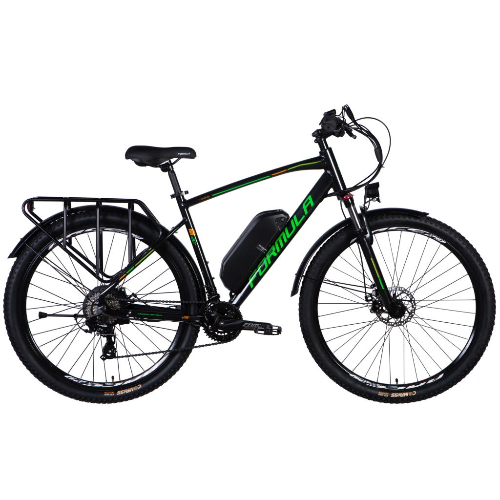 Електровелосипед Formula 28" eCURSOR MAN DD рама-20" 48B 12,5А*г 500Вт чорно-зелений 2025 (ELB-FR-28-020)