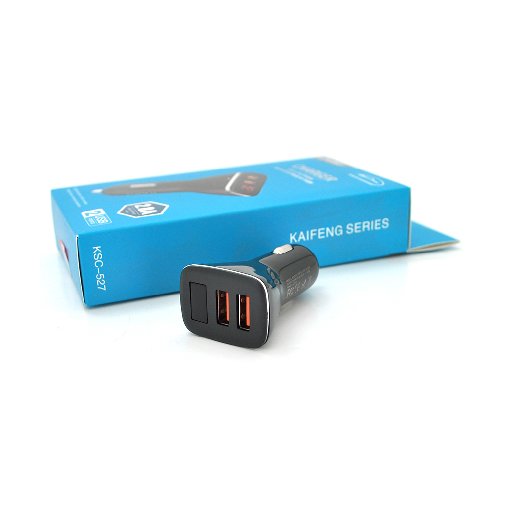 Зарядний пристрій iKAKU KSC-527 2xUSB 5V 2.8A Black (KSC-527 KAIFENG) Зарядний пристрій iKAKU KSC-527 2xUSB 5V 2.8A Black (KSC-527 KAIFENG)