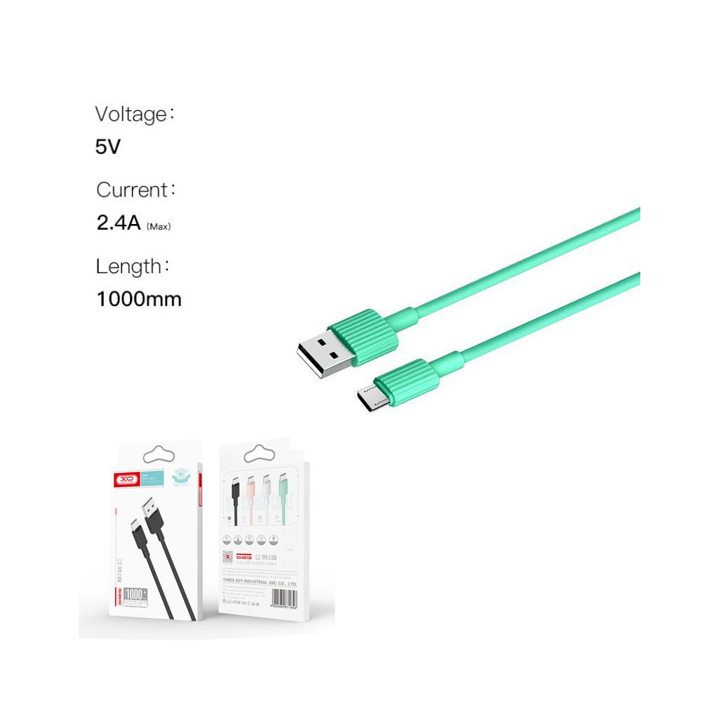 Дата кабель USB 2.0 AM to Micro 5P 1.0m 2.4A green XO (NB156-M-GR) Дата кабель USB 2.0 AM to Micro 5P 1.0m 2.4A green XO (NB156-M-GR)