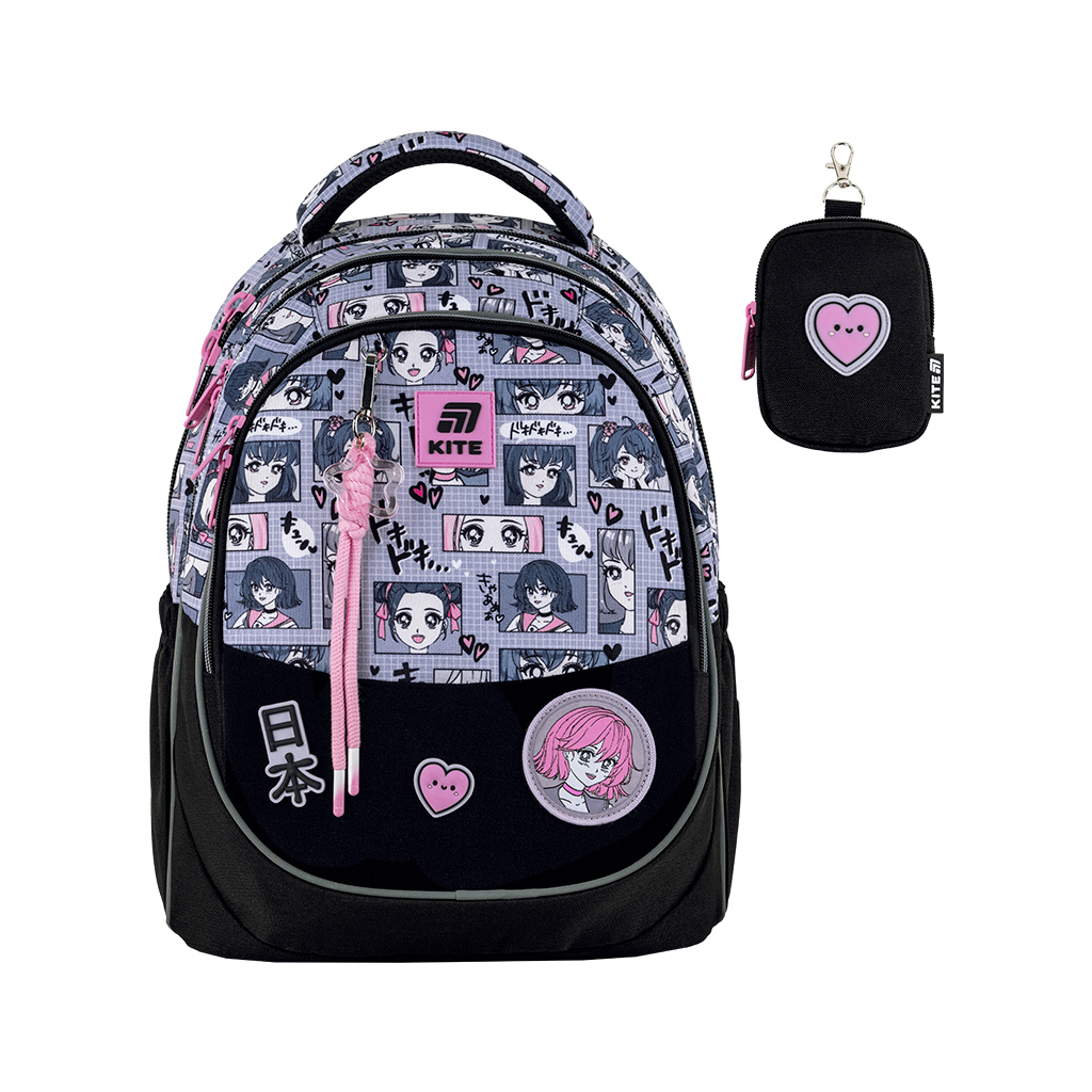 Шкільний набір Kite Education Anime Girl 700 (рюкзак, пенал, сумка) (SET_K25-700M-1)
