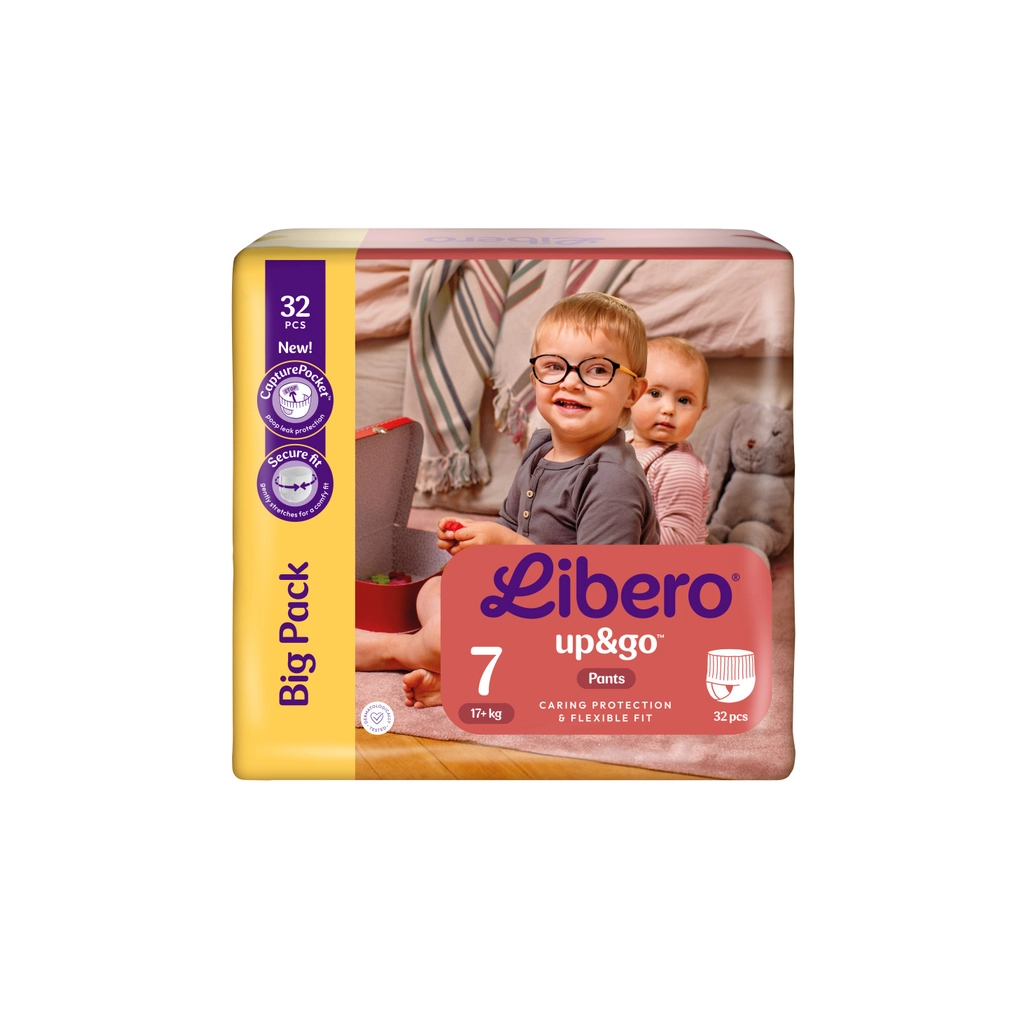 Підгузки Libero Up&Go Розмір 7 (17+ кг) 32 шт (7322542536421) Підгузки Libero Up&Go Розмір 7 (17+ кг) 32 шт (7322542536421)