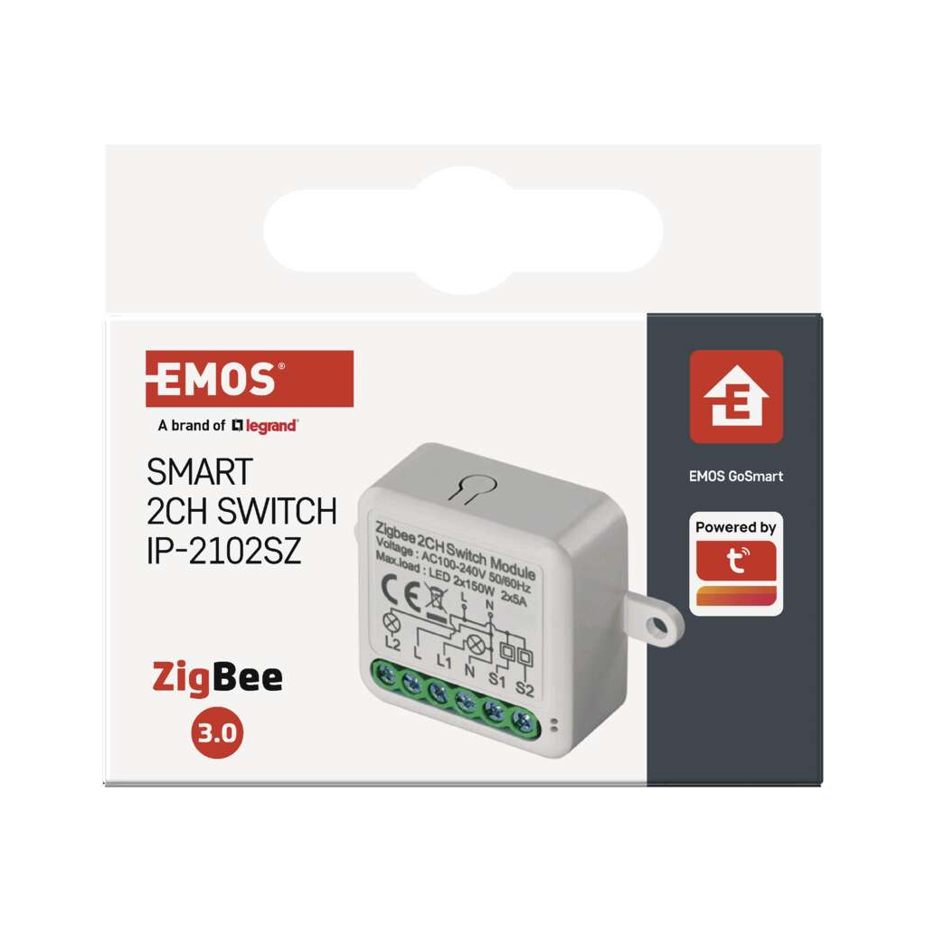 Модуль управління розумним будинком EMOS H5102 ZigBee 3.0 2-Channel (H5102)