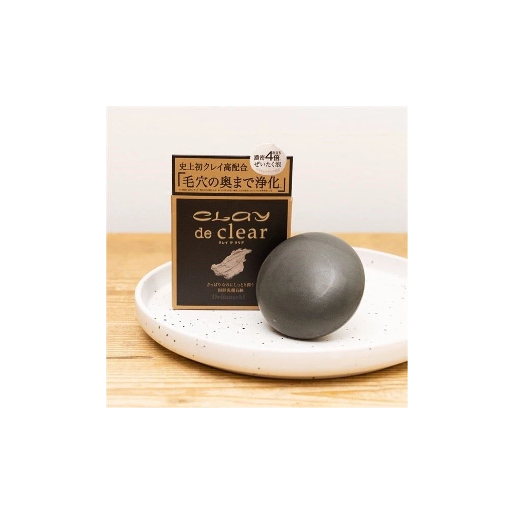 Тверде мило Pelican Clay De Clear Soap Для пористої шкіри обличчя 80 г (4976631649344)