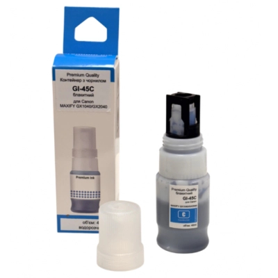 Чорнило Premium Quality Canon GI-45 40 ml Cyan, MAXIFY GX1040/GX2040 (70265160)