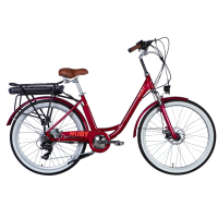 Електровелосипед Dorozhnik 26" eRUBY DD FR рама-17" 36B 13А*г 500Вт 2026 бордовий (ELB-D-26-301)