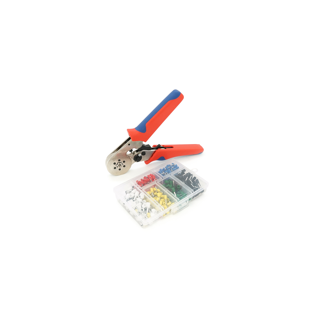 Затискач для клем CINLINELE HCS8 6-6A, red, набір наконечників VE0508 VE7508 VE1008 VE1508 VE4009 VE2508 (HCS8 6-6A+VE460)