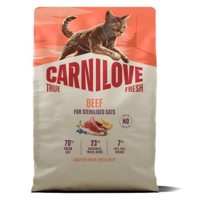 Сухий корм для кішок Carnilove True Fresh Beef Sterilised 2 кг (8595602582174)