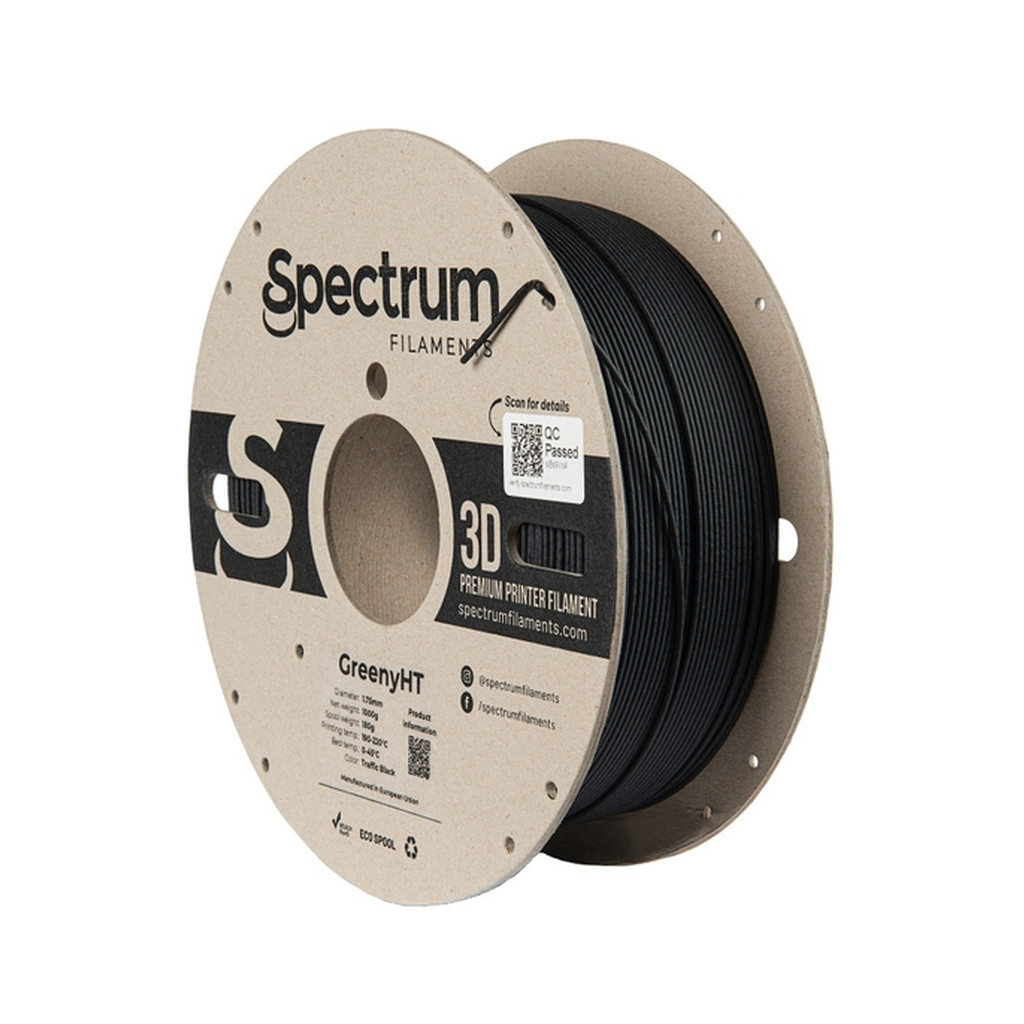 Пластик для 3D-принтера Spectrum GreenyHT 1.75mm 1kg Black,Traffic RAL 9004 (80699)
