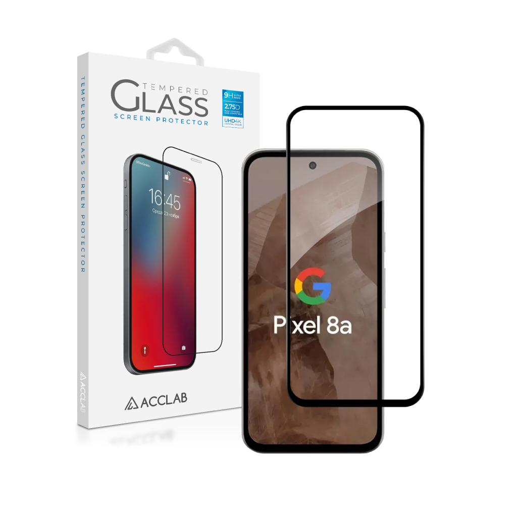 Скло захисне ACCLAB Full Glue ESD Google Pixel 8a Black (1283126625329) Скло захисне ACCLAB Full Glue ESD Google Pixel 8a Black (1283126625329)