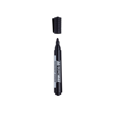 Маркер Buromax Permanent "JOBMAX", round tip, black (BM.8700-01)
