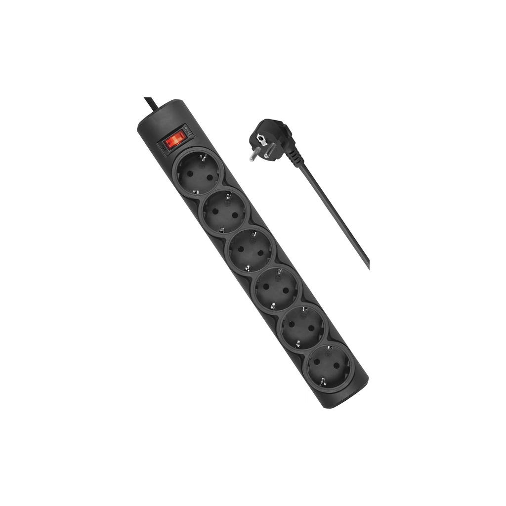 Мережевий фільтр живлення Defender DFS 155, 5 m, 6 роз (99496)