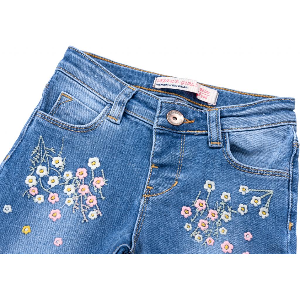 Джинси дитячі Breeze джинсові з квіточками (OZ-17703-74G-jeans)