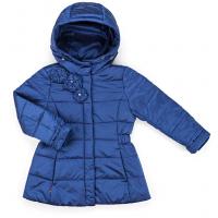 Куртка дитяча Snowimage подовжена з капюшоном і квіточками (SICY-G107-110G-blue)