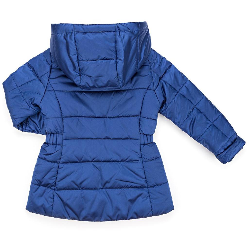Куртка дитяча Snowimage подовжена з капюшоном і квіточками (SICY-G107-110G-blue)