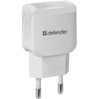 Зарядний пристрій Defender EPA-02 white, 1 USB, 5V / 1A (83839)