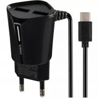 Зарядний пристрій Gelius Pro Edition Auto ID 2USB + Cable Type-C 2.4A Black (00000072152)