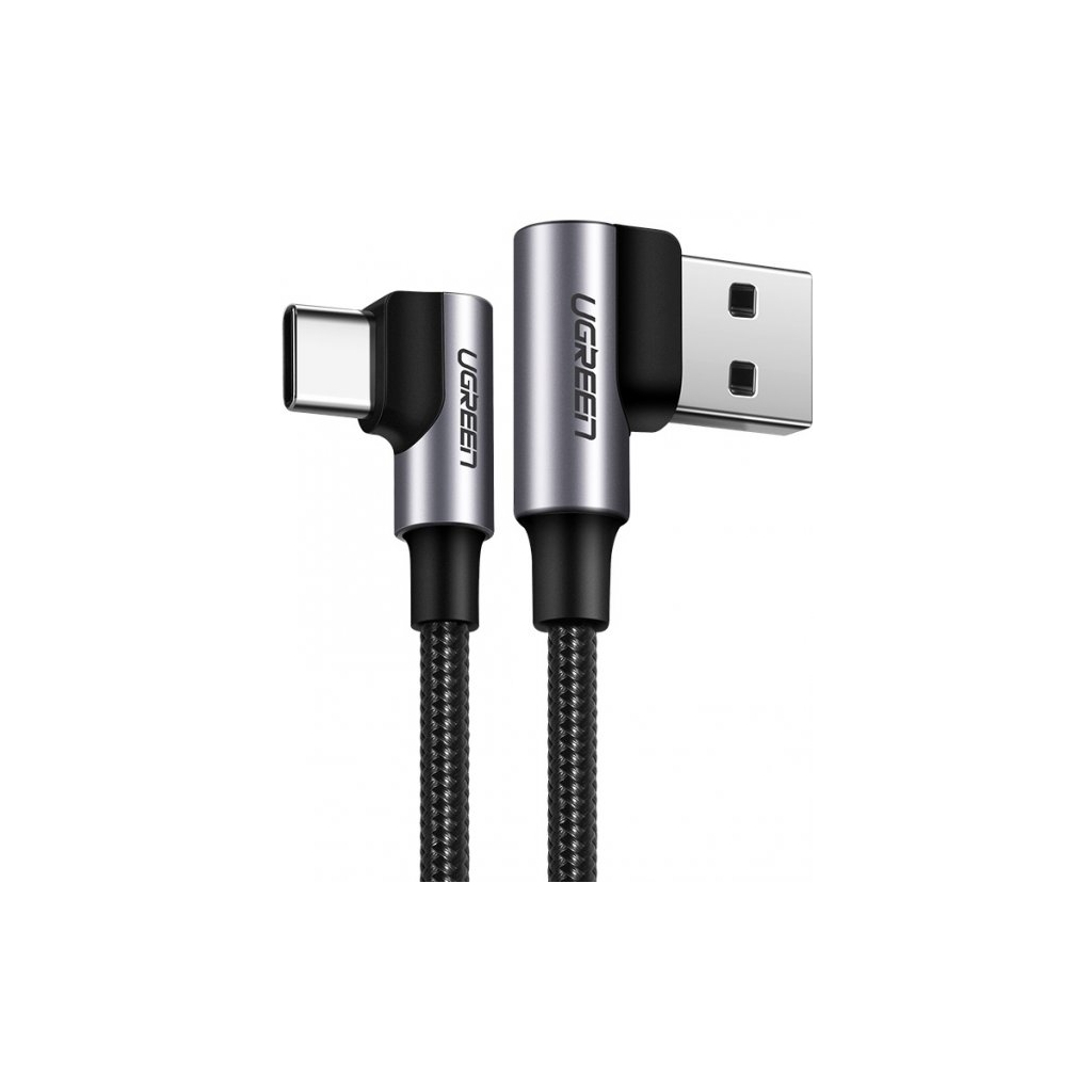 Дата кабель USB 2.0 AM to Type-C 1.0m US176 Both Angled 3A (Black) Ugreen (20856) Дата кабель USB 2.0 AM to Type-C 1.0m US176 Both Angled 3A (Black) Ugreen (20856)