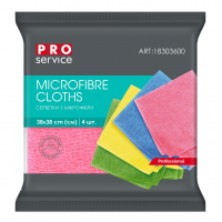Cleaning wipes PRO service Professional made of microfiber mixed colors 4 pcs. (4823071631449)