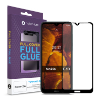 Скло захисне MakeFuture Nokia C30 Full Cover Full Glue (MGF-NC30)