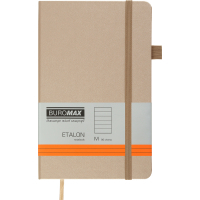 Notebook Buromax Etalon 125x195 mm 96 sheets in a line artificial leather cover Gold (BM.291260-23)
