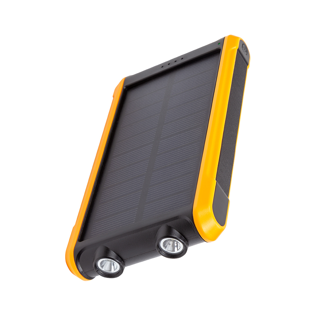 Повербанк PowerPlant 10000mAh, USB-A*2, + Solar 5.5V-0,2A (PB930494)