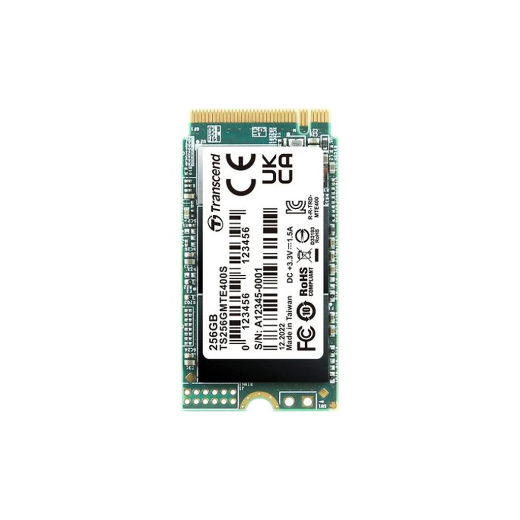 Накопичувач SSD M.2 2242 256GB Transcend (TS256GMTE400S) Накопичувач SSD M.2 2242 256GB Transcend (TS256GMTE400S)